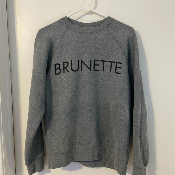 grey “brunette” crewneck
